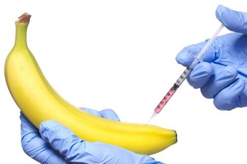 injektagarria zakila handitzea banana baten adibidean